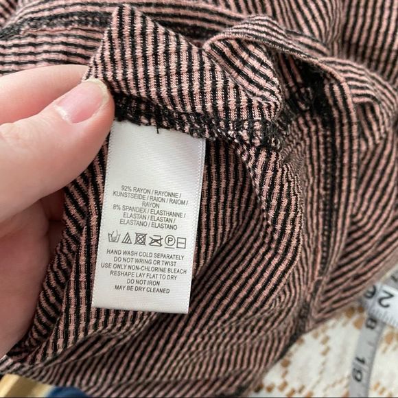 Anthropologie Postmark • Striped Ribbed Long Sleeve Turtleneck Top - Picture 7 of 9